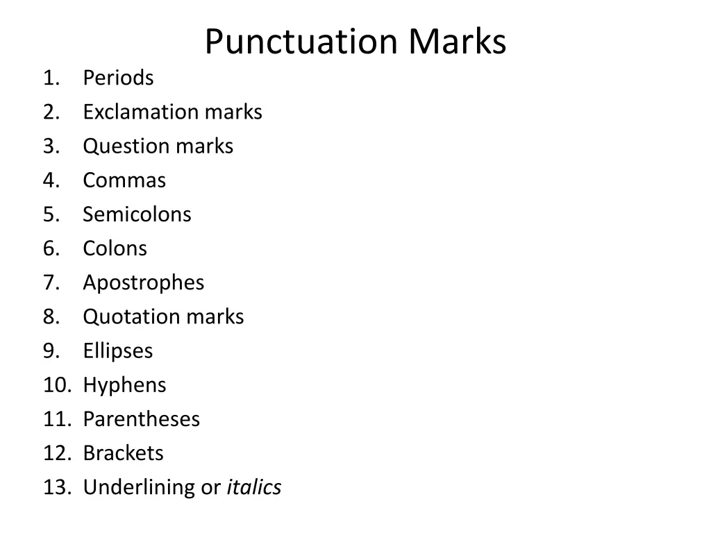 punctuation marks