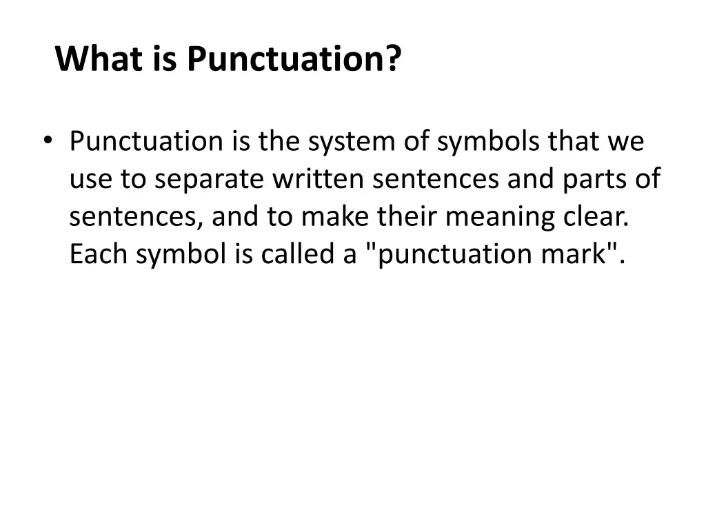 what is punctuation