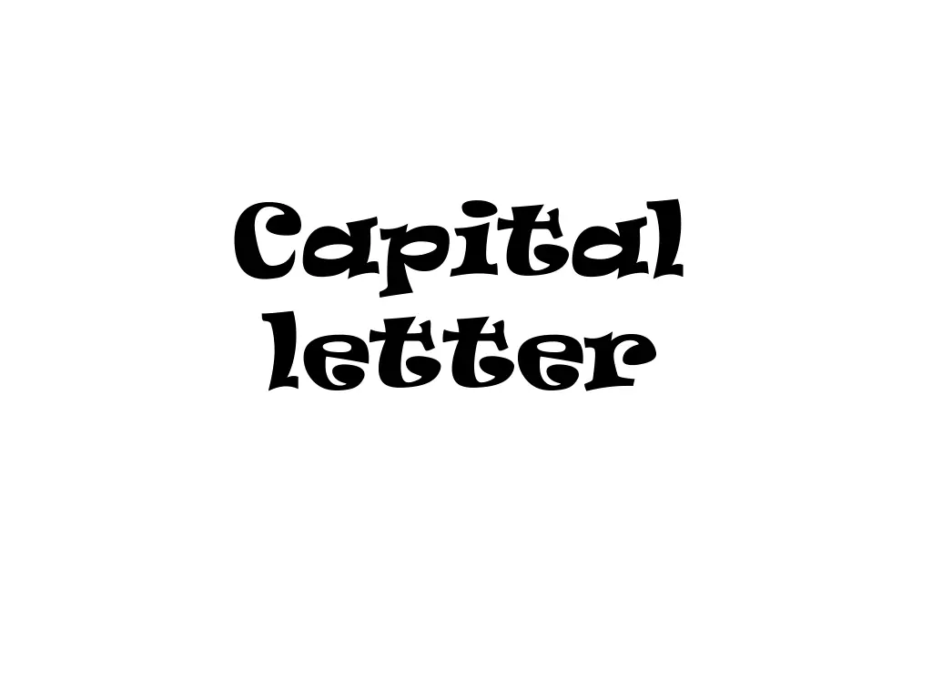 capital letter 1