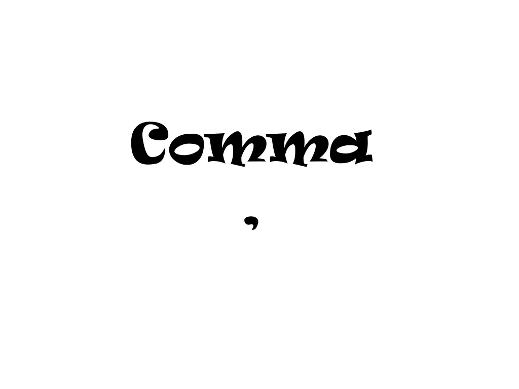 comma 1