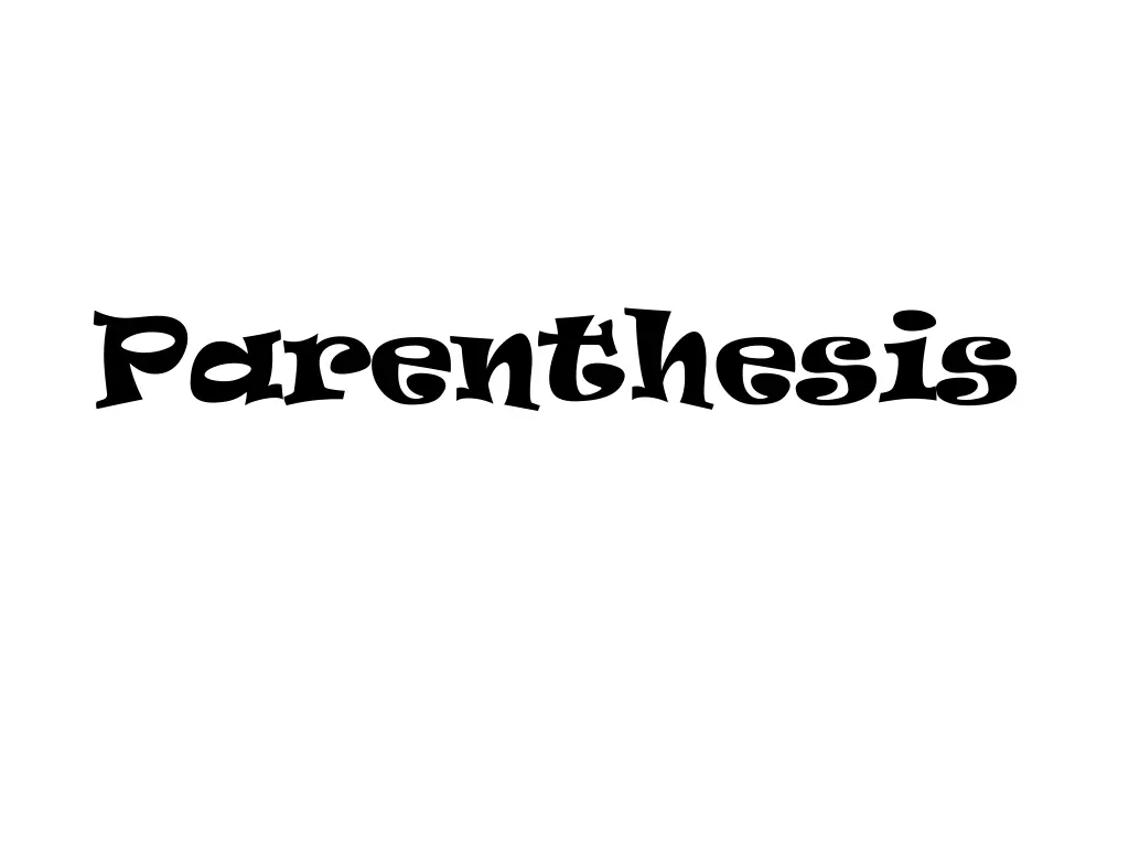 parenthesis 1