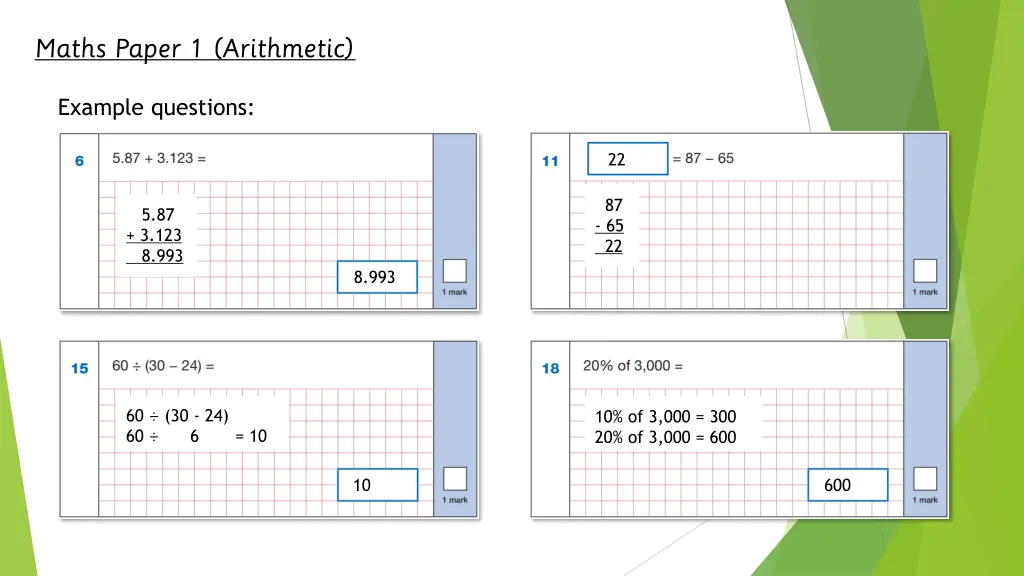 maths paper 1 arithmetic 1