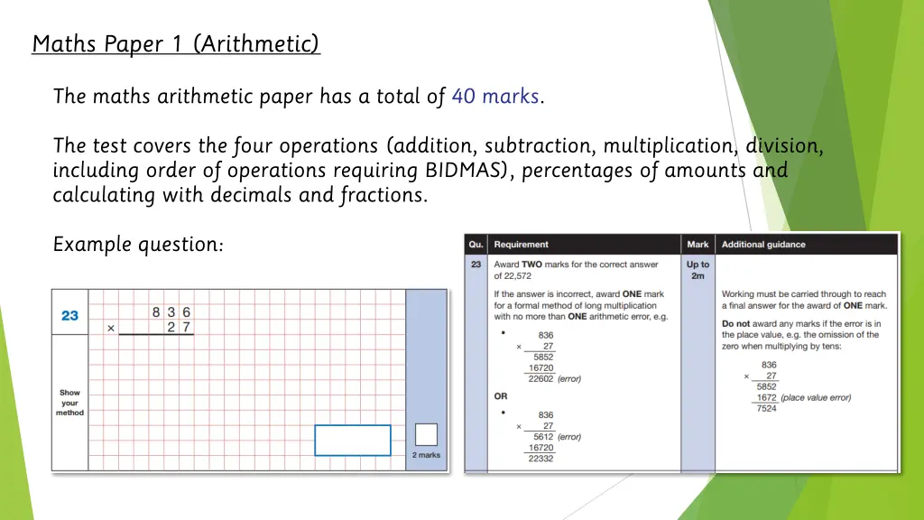 maths paper 1 arithmetic