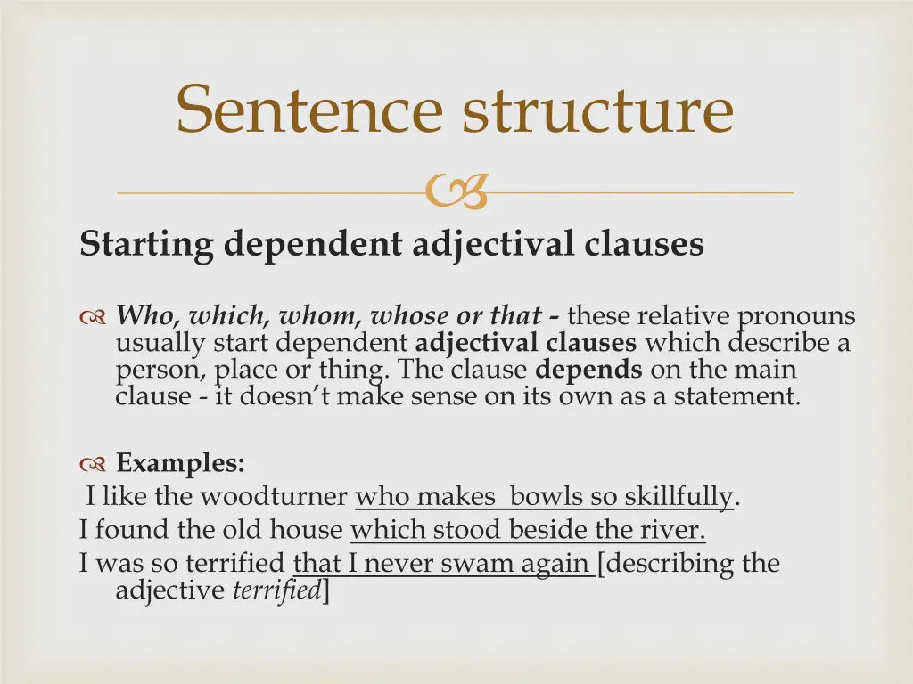 sentence structure 2