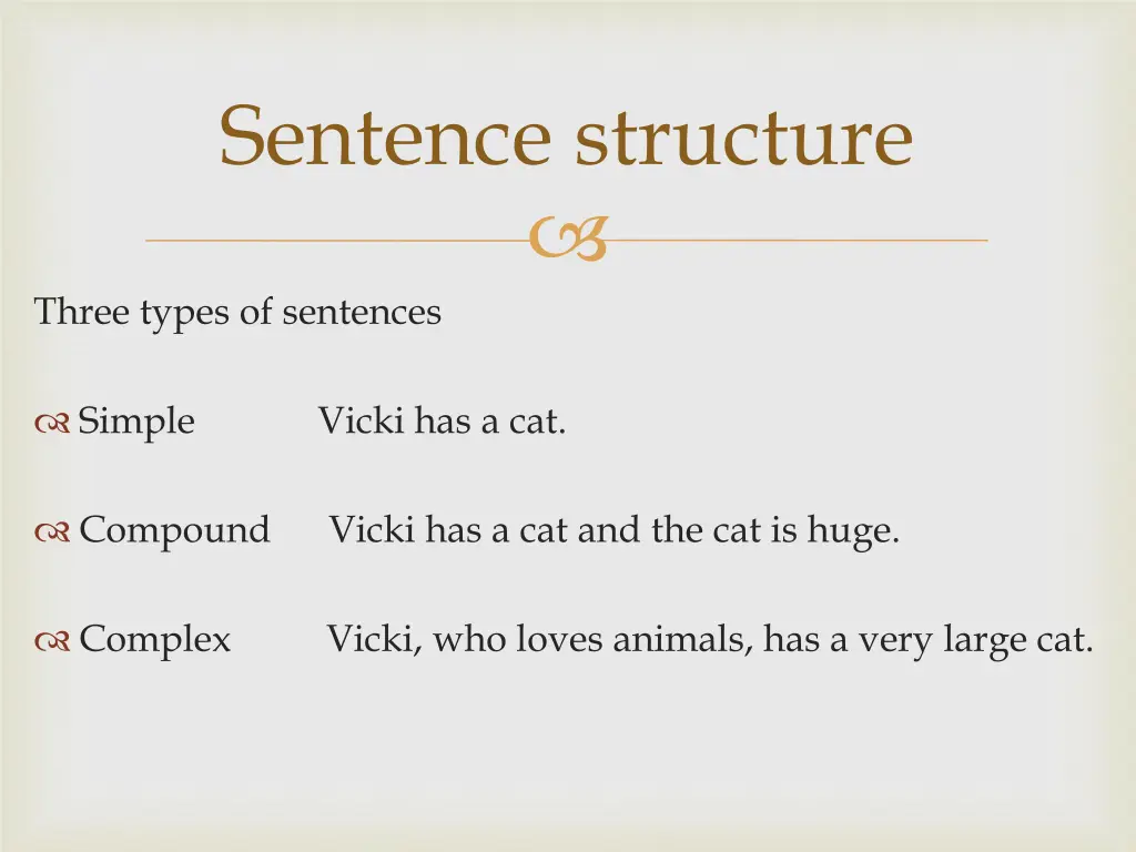 sentence structure