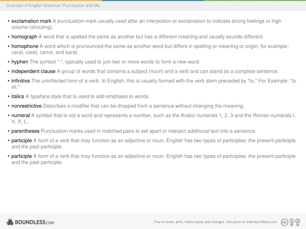 overview of english grammar punctuation and me 1