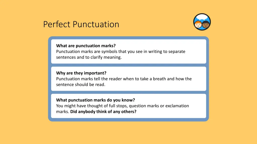 perfect punctuation