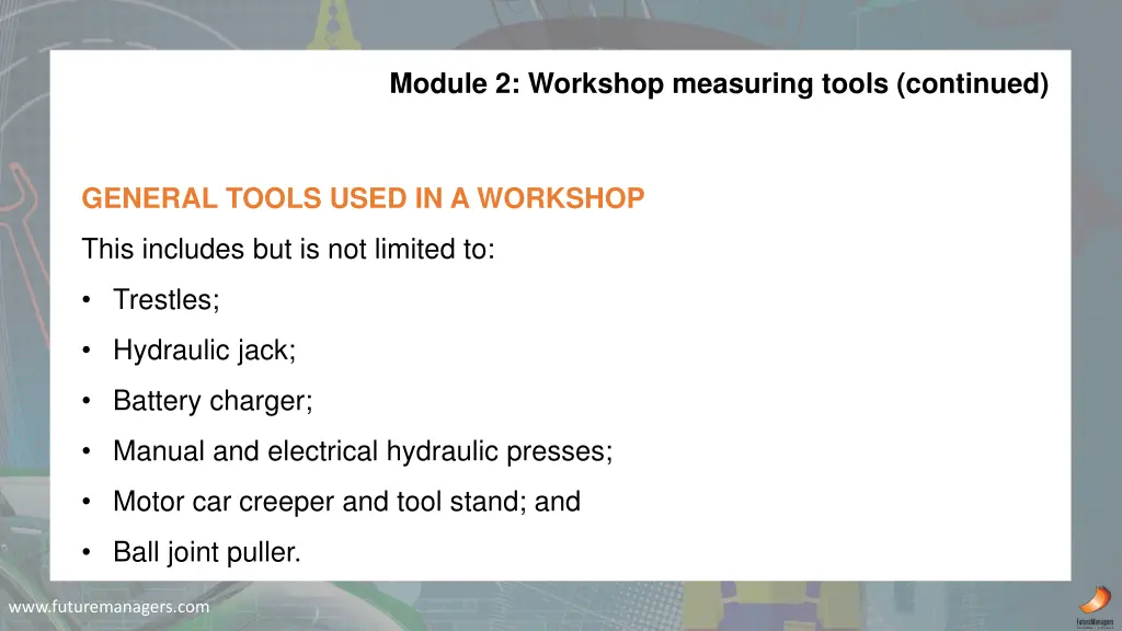 module 2 workshop measuring tools continued 2