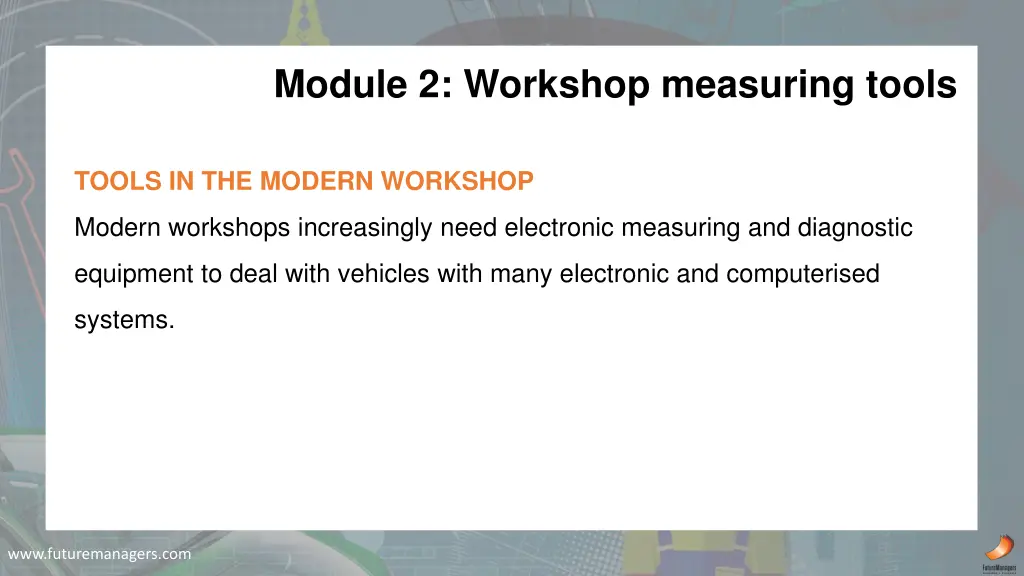 module 2 workshop measuring tools