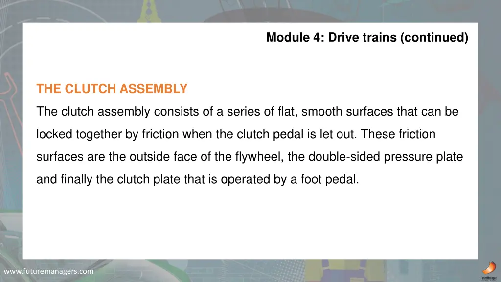 module 4 drive trains continued