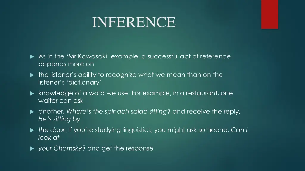 inference