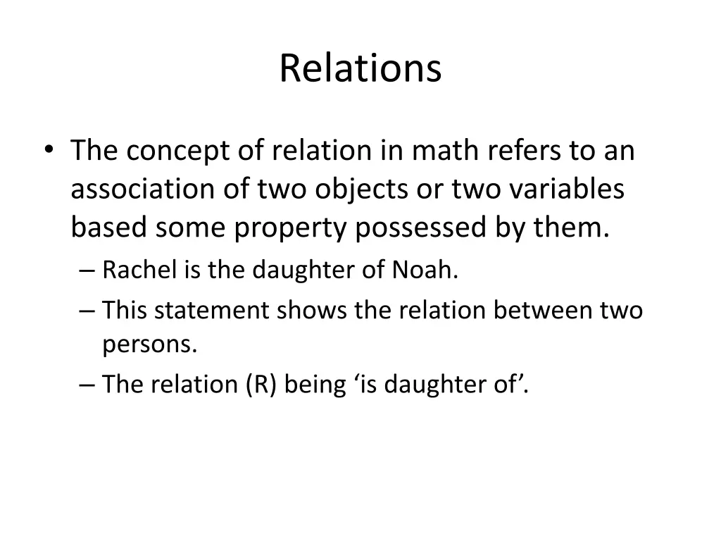 relations