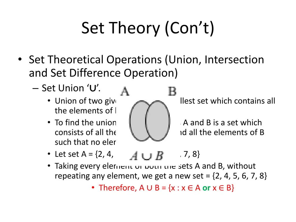 set theory con t 6