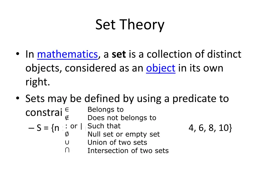 set theory