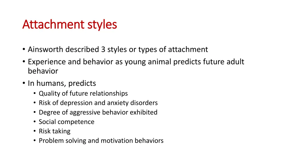 attachment styles attachment styles