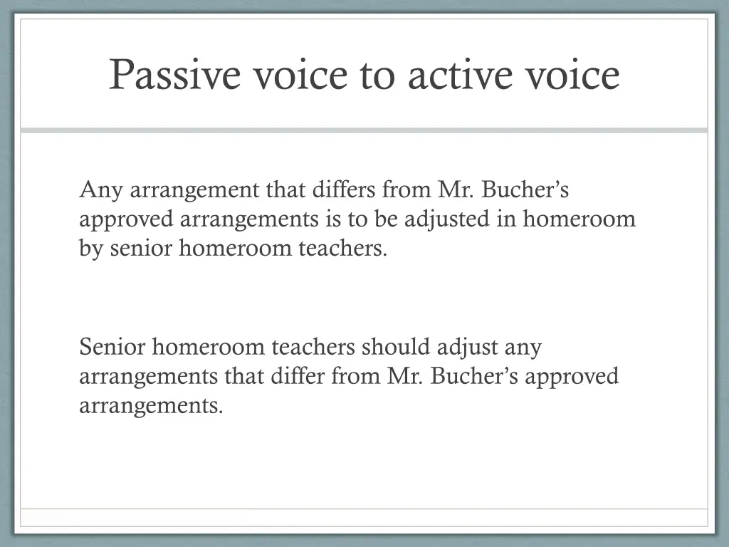 passive voice to active voice