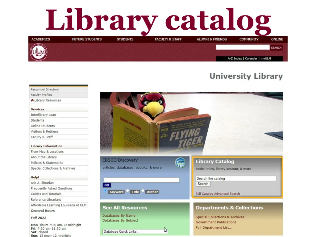 library catalog