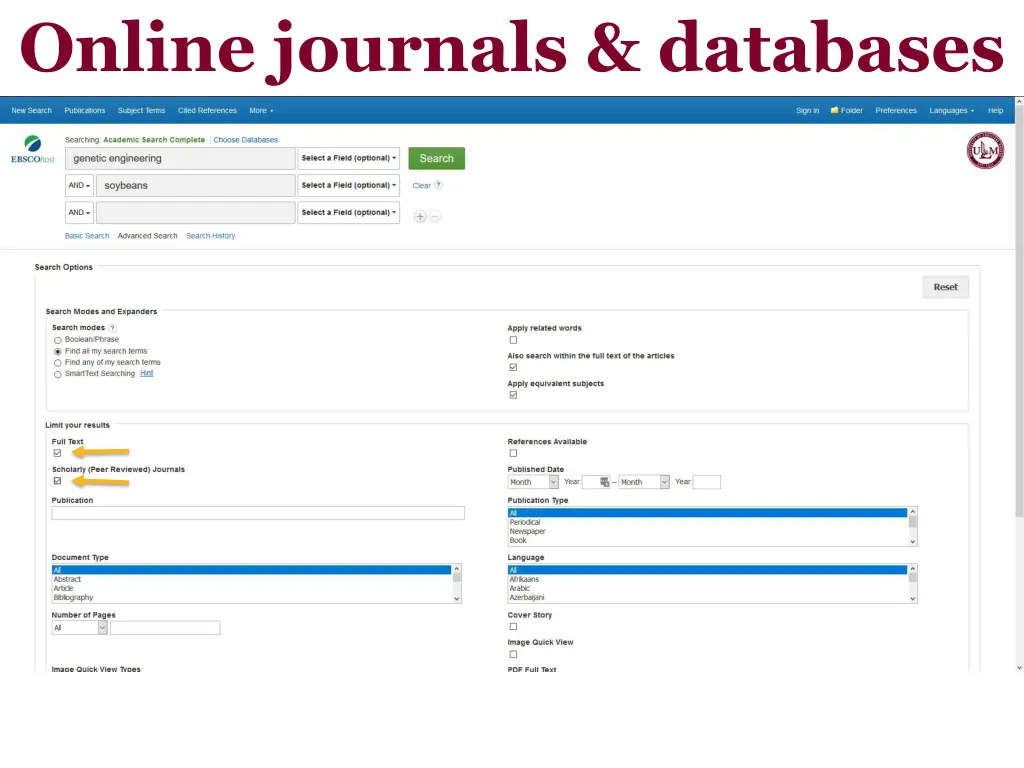 online journals databases 1