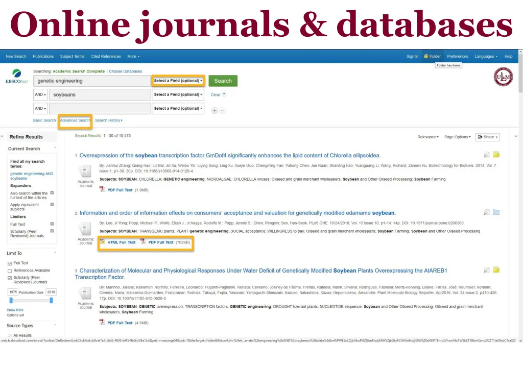 online journals databases 2