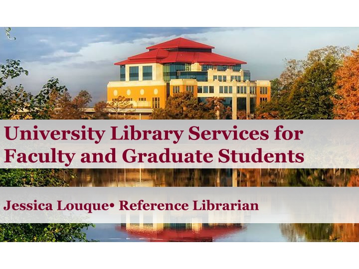 university library services for faculty