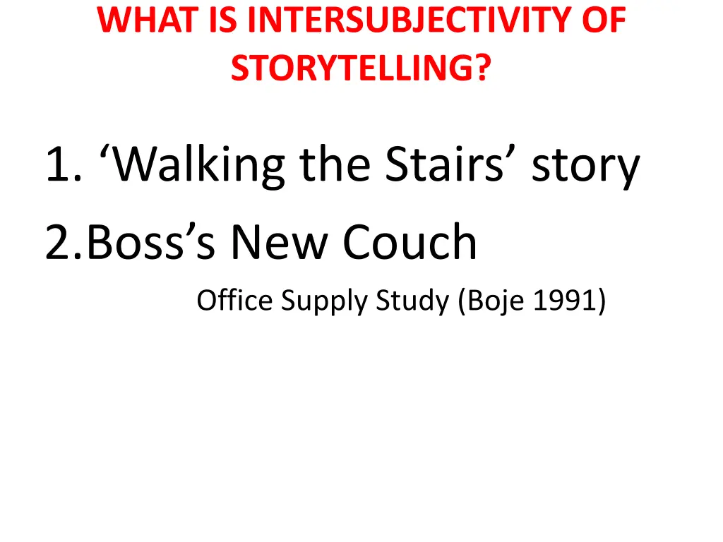 what is intersubjectivity of storytelling