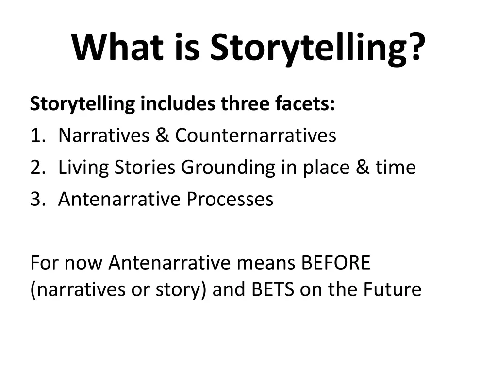 what is storytelling