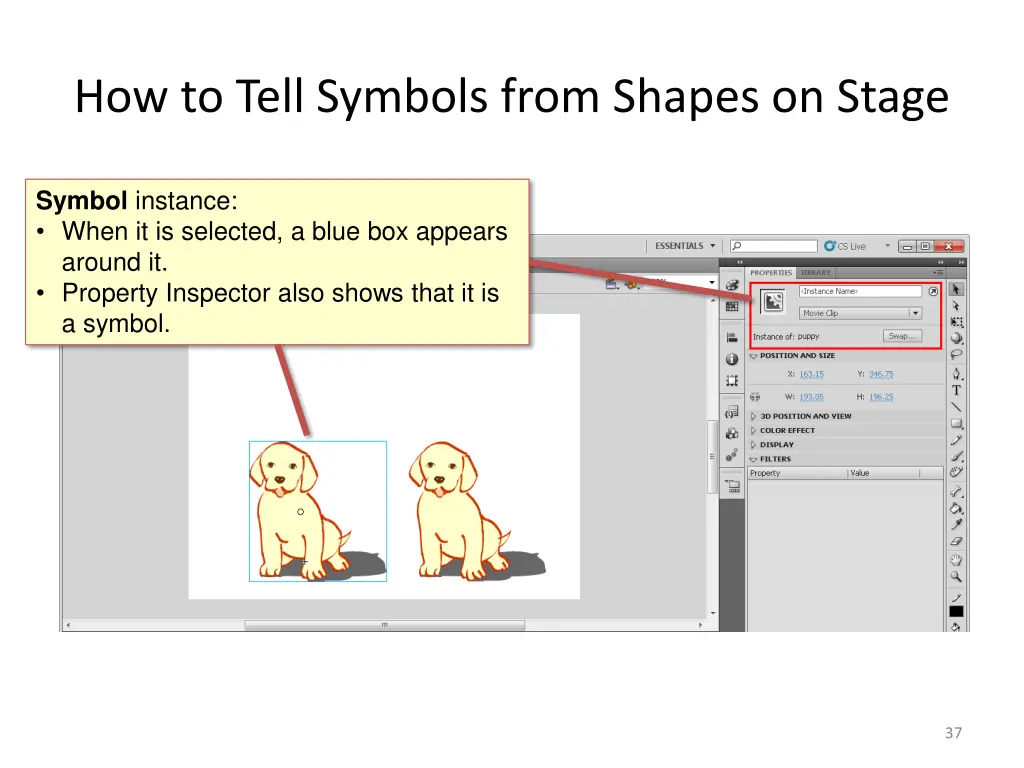 how to tell symbols from shapes on stage 1