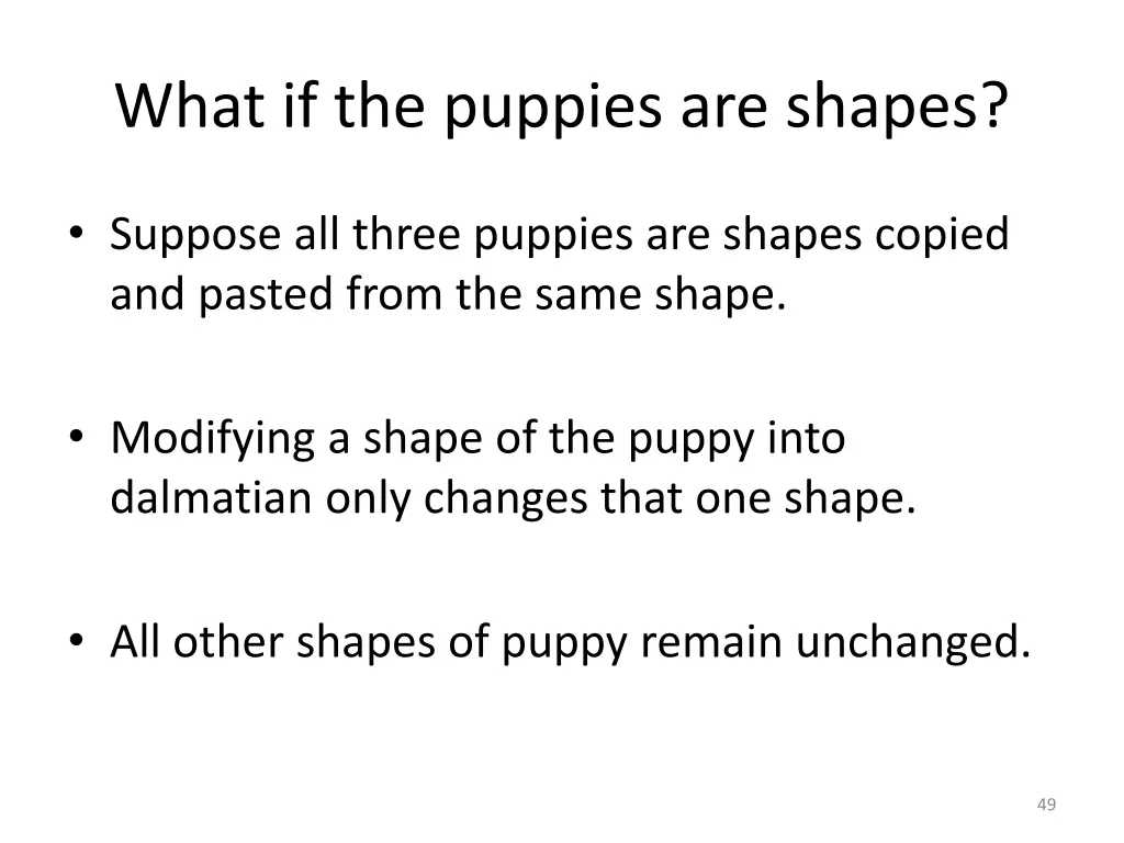 what if the puppies are shapes