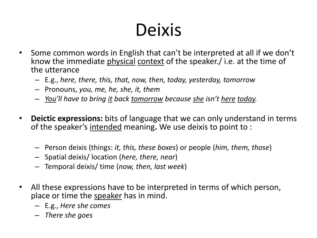 deixis