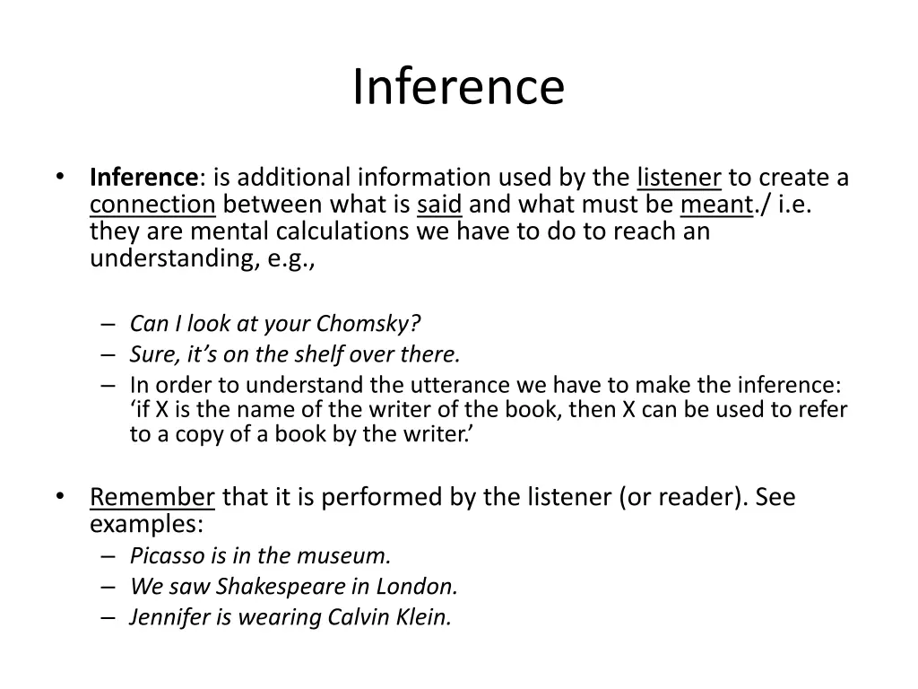 inference