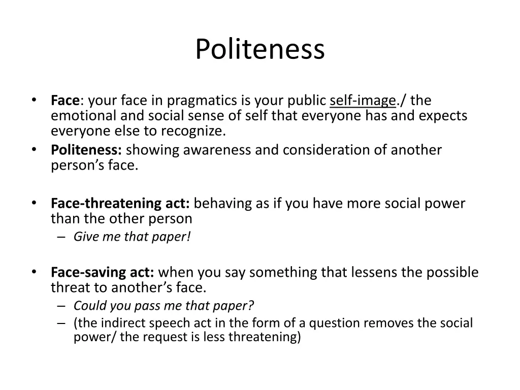 politeness