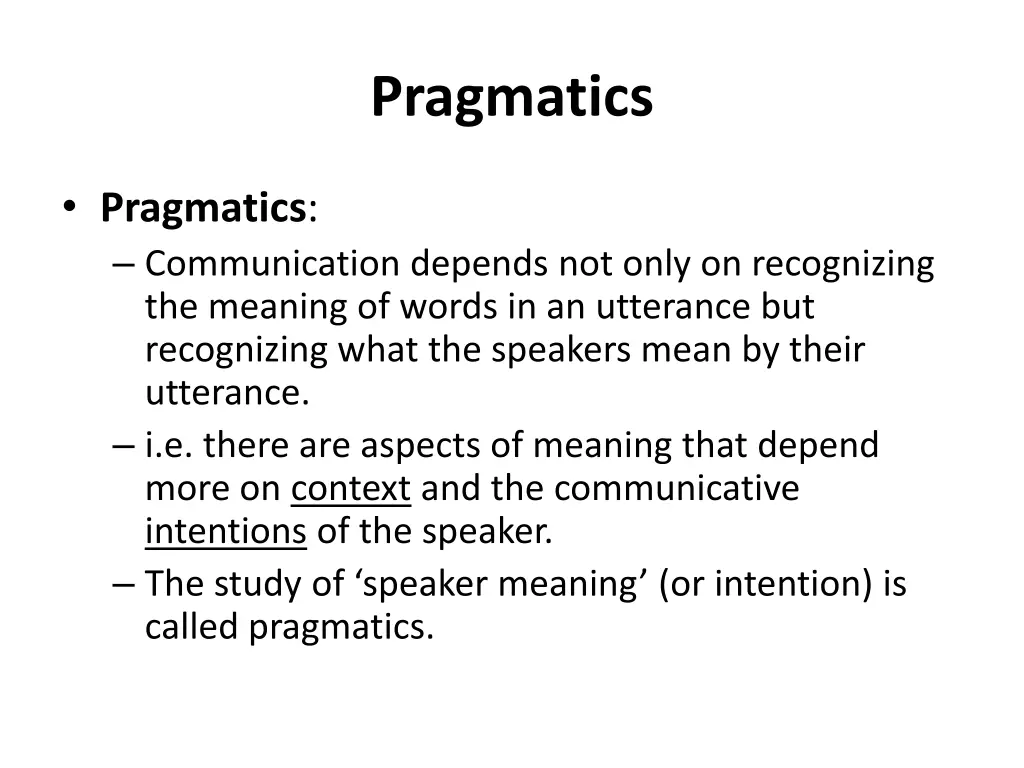 pragmatics