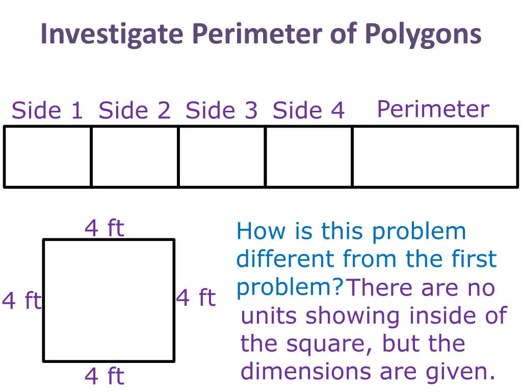 investigate perimeter of polygons 1