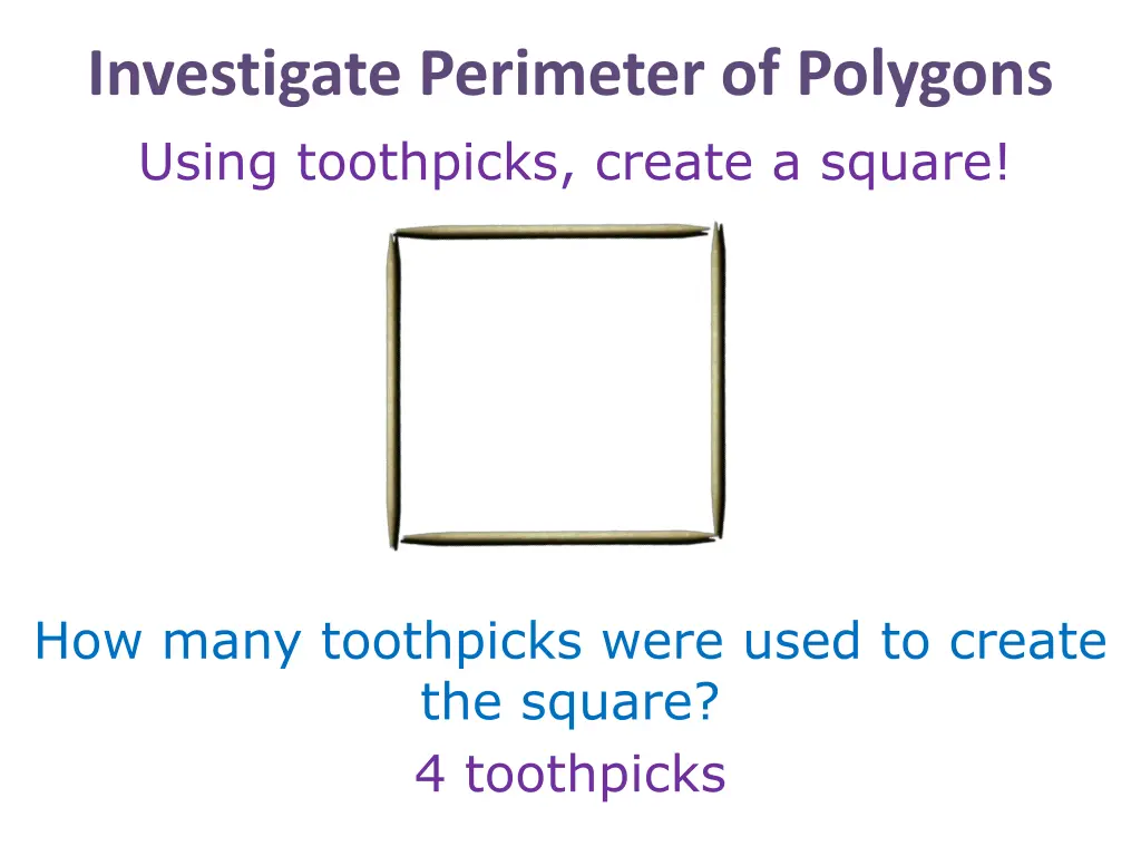 investigate perimeter of polygons using 1