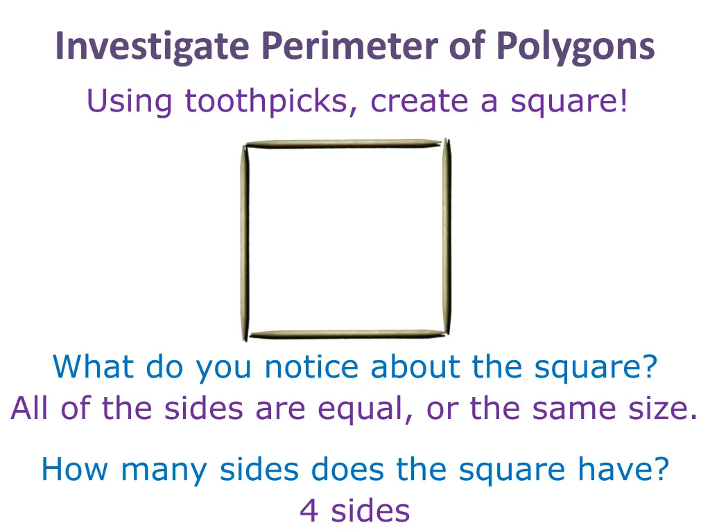 investigate perimeter of polygons using