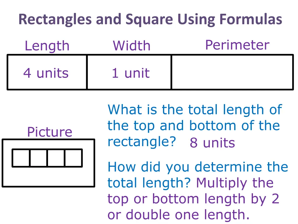 rectangles and square using formulas 3