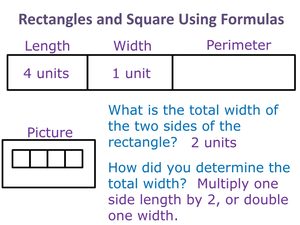 rectangles and square using formulas 4