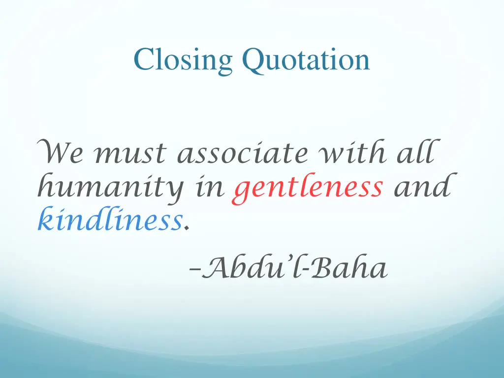 closing quotation