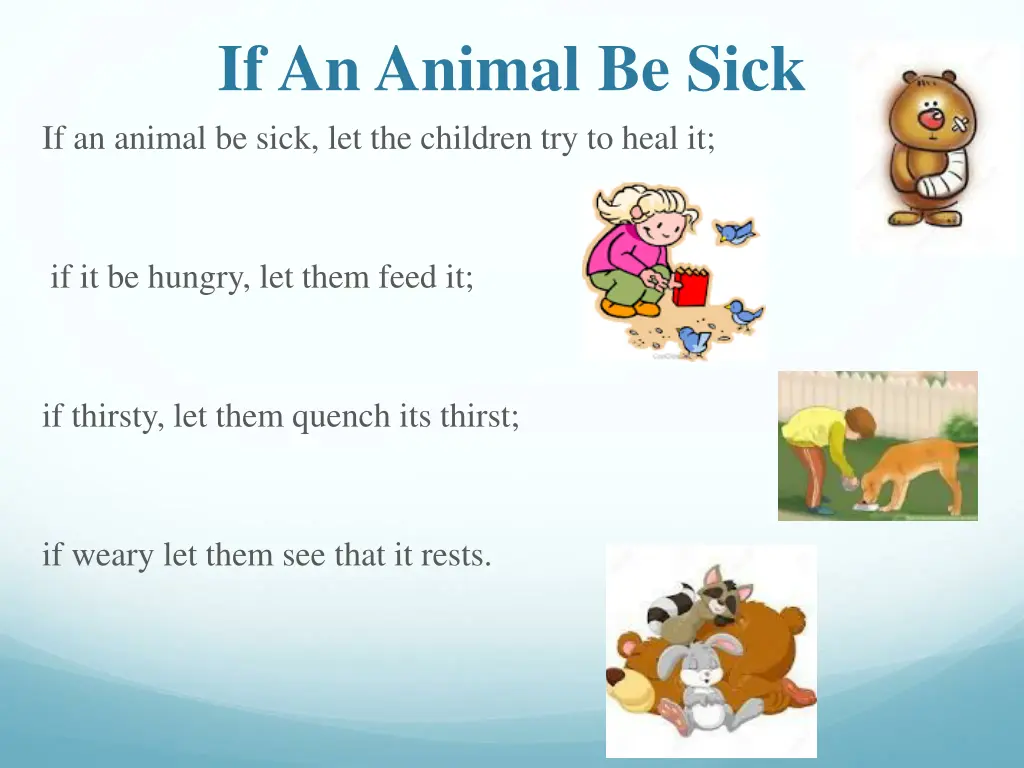 if an animal be sick if an animal be sick