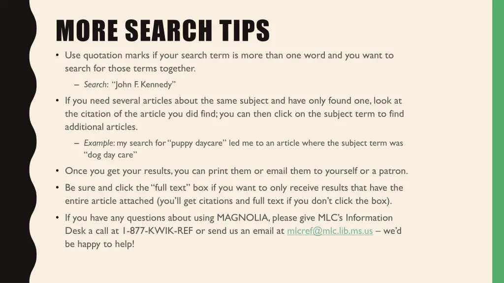 more search tips use quotation marks if your