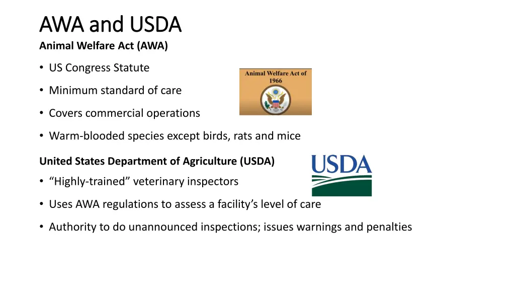 awa and usda awa and usda animal welfare act awa