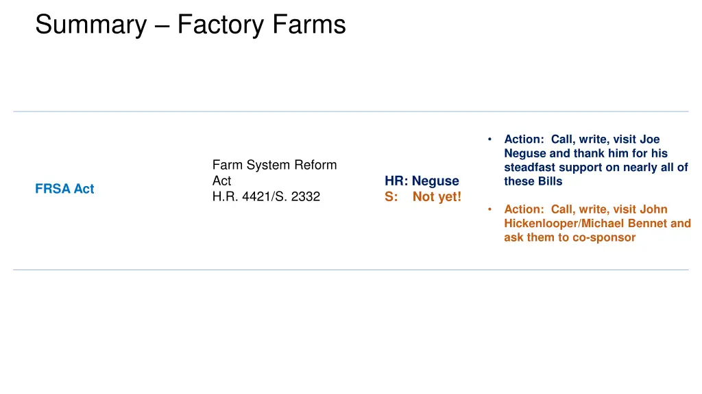 summary factory farms