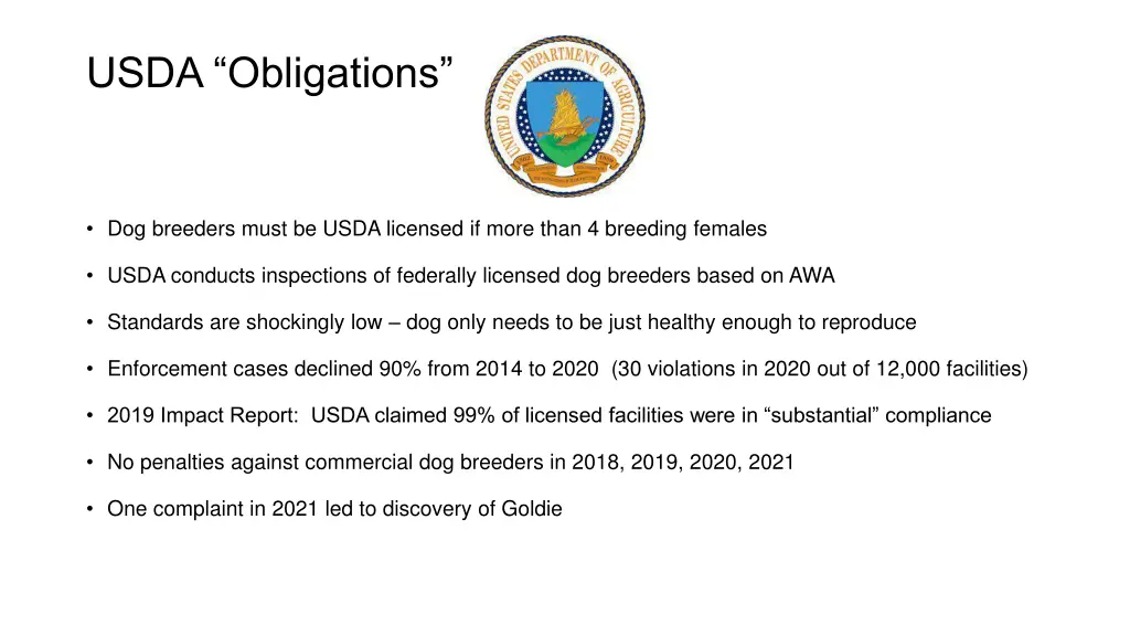 usda obligations