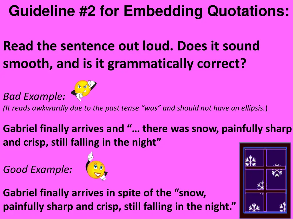 guideline 2 for embedding quotations