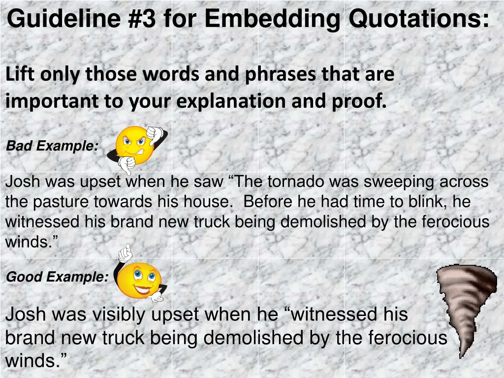 guideline 3 for embedding quotations