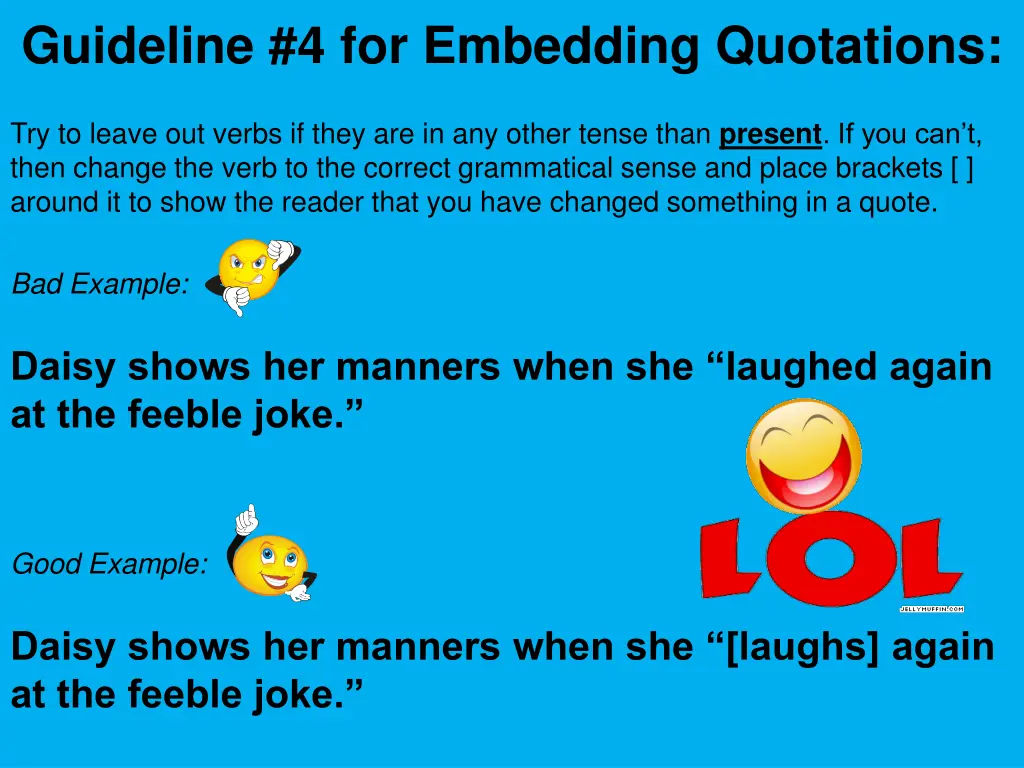 guideline 4 for embedding quotations