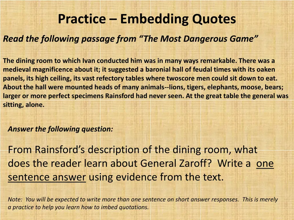 practice embedding quotes