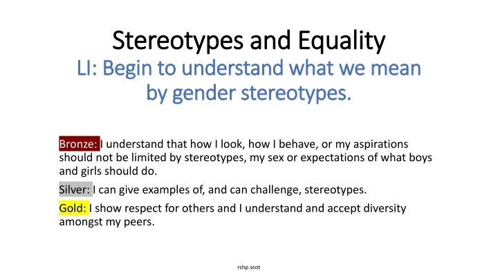 stereotypes and equality stereotypes and equality