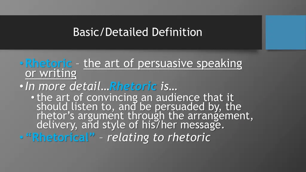 basic detailed definition