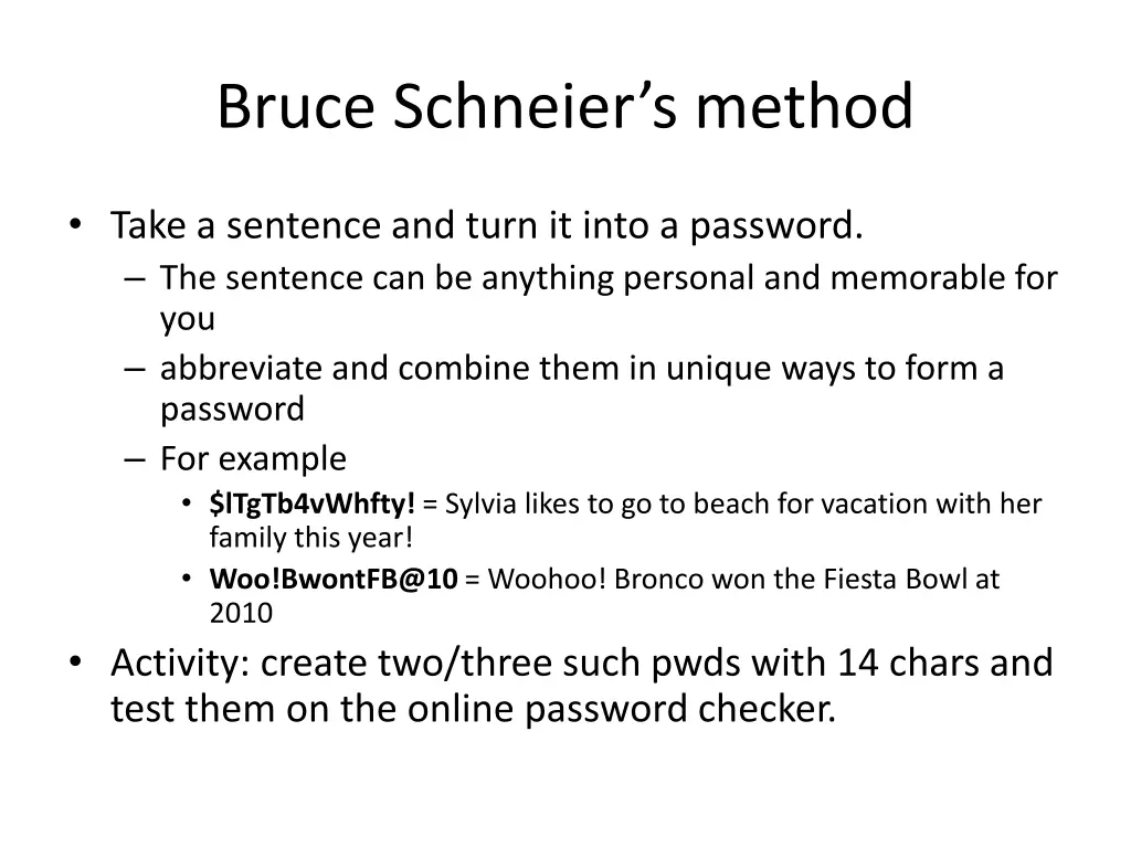 bruce schneier s method